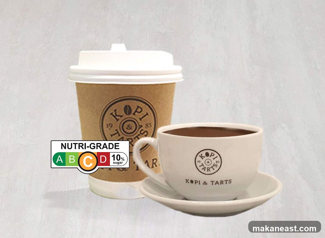 Coffee cups with Nutri-Grade label