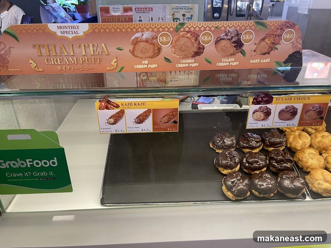 Thai Tea Cream Puff Display