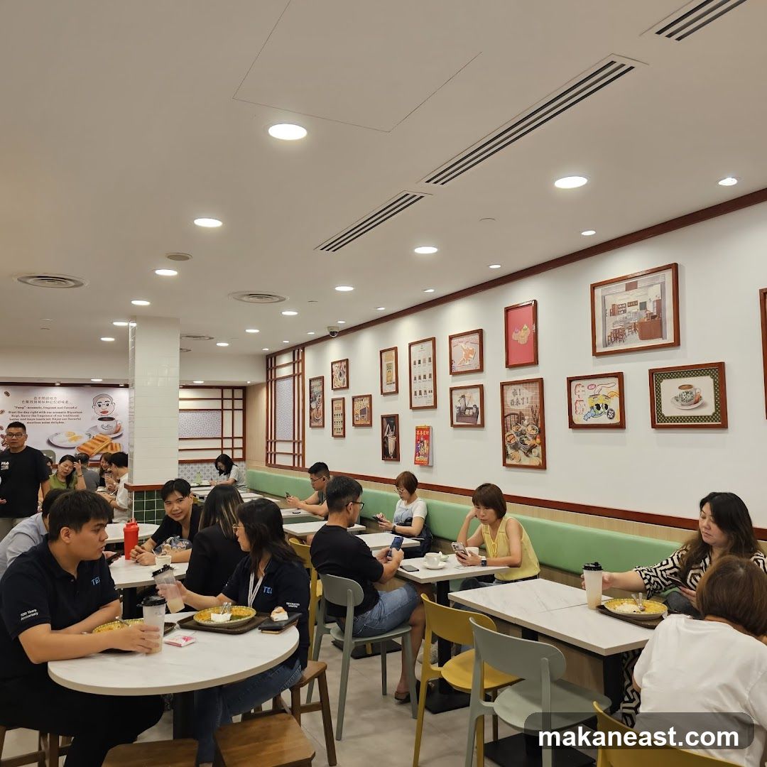 Diners in a cafe