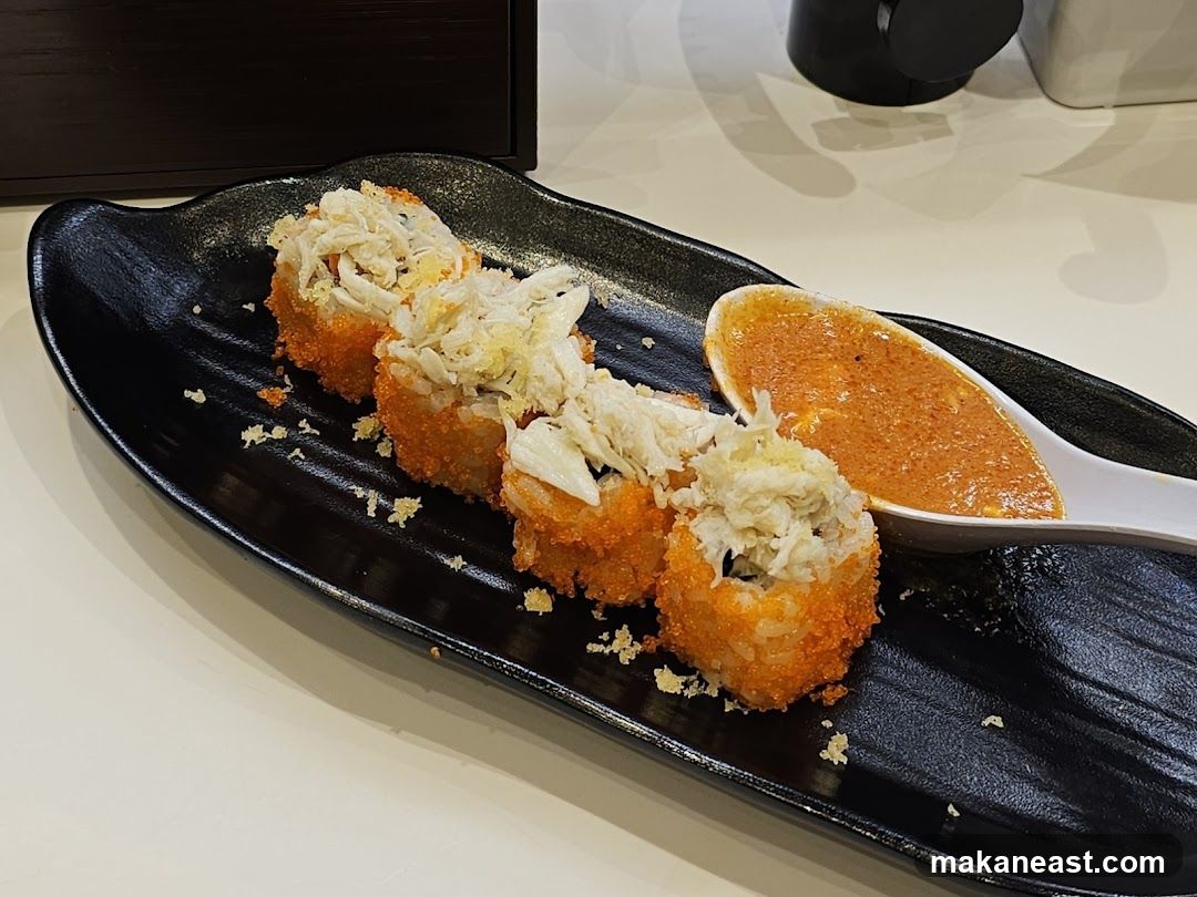 Crab Sushi Rolls with Sauce