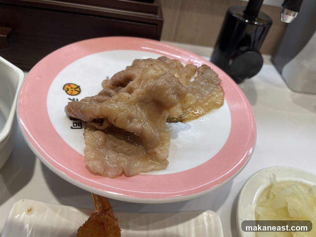 Plate of thinly sliced beef