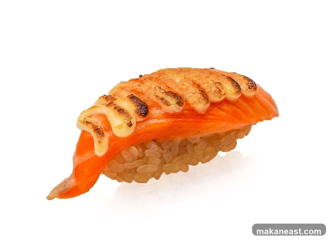 Salmon Nigiri with Torched Topping
