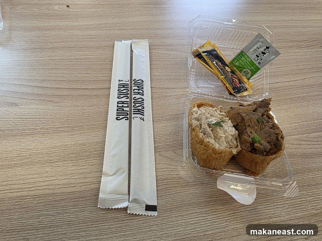 Inari Sushi with Condiments