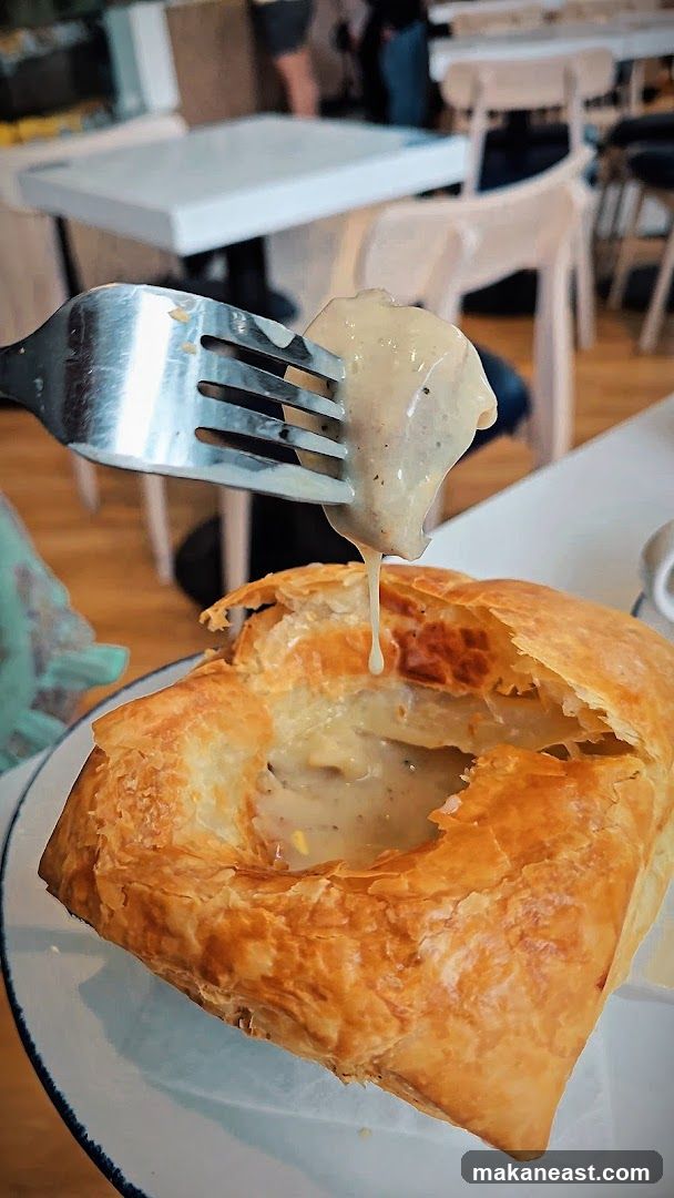 Creamy Filling in Pastry Bowl