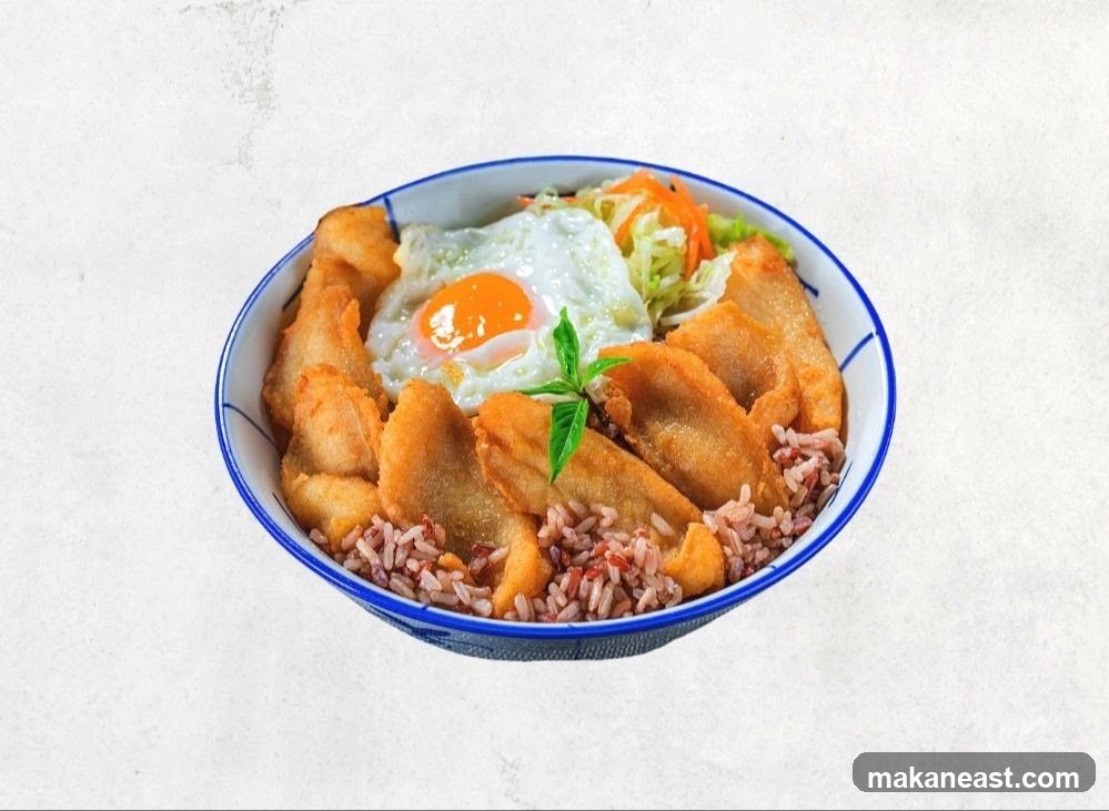 Fried Fish and Rice Bowl