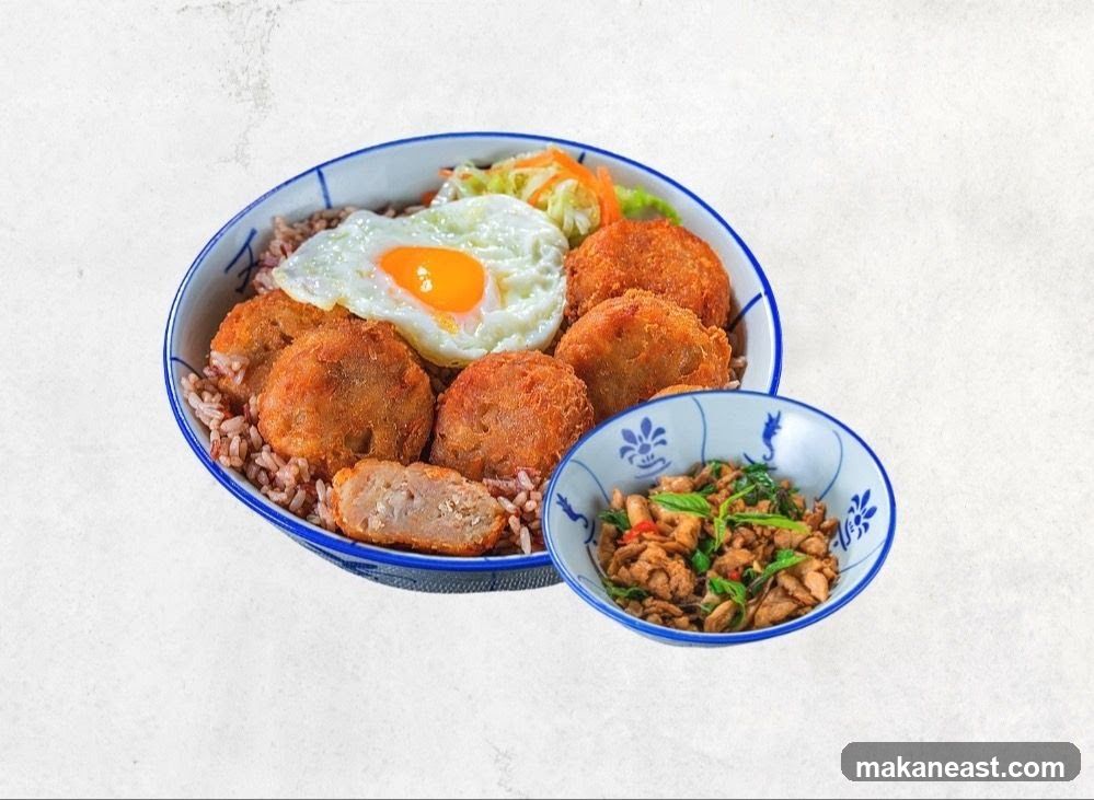 Rice Bowl with Fried Egg and Side Dish