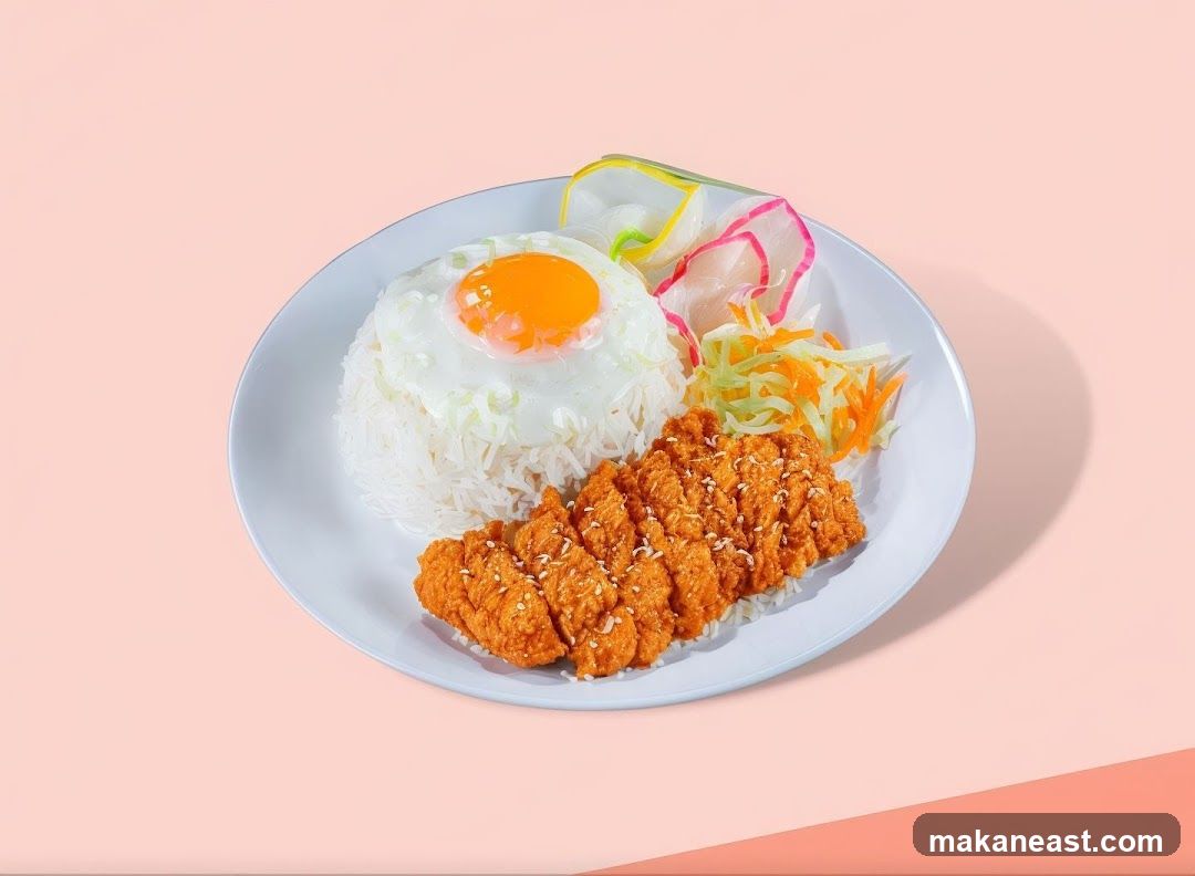 Fried Chicken Rice Plate