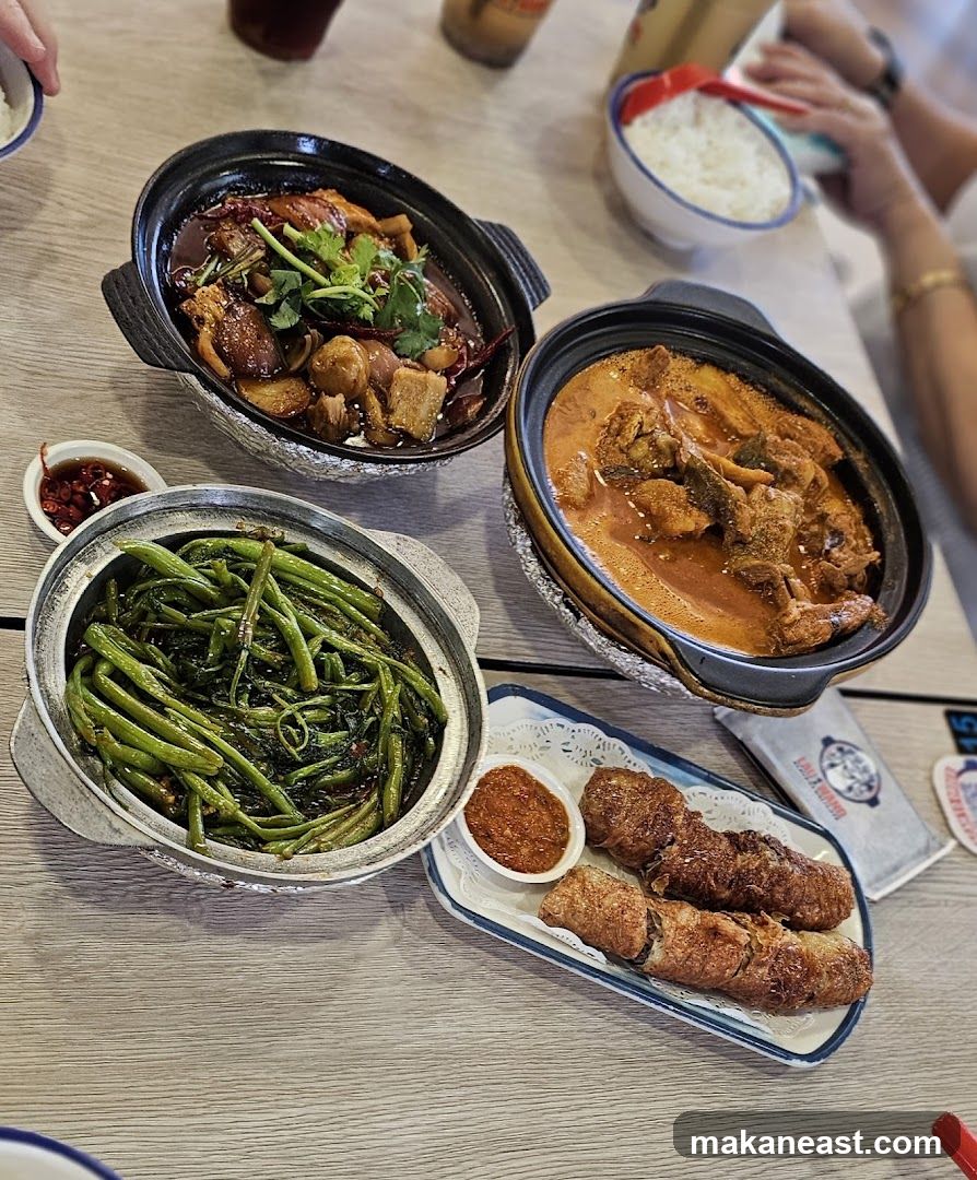 Table with various dishes