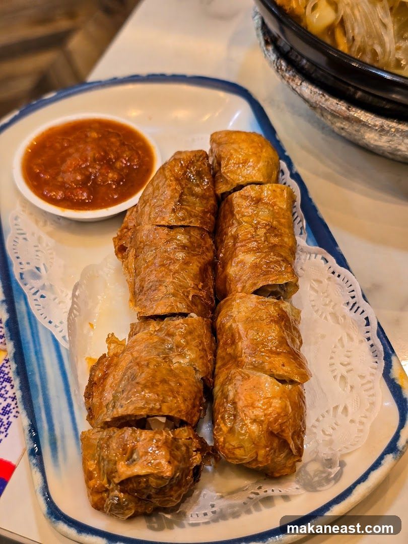 Fried Bean Curd Rolls with Dipping Sauce