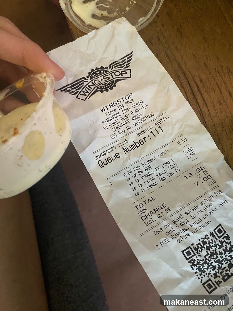 Wingstop Receipt