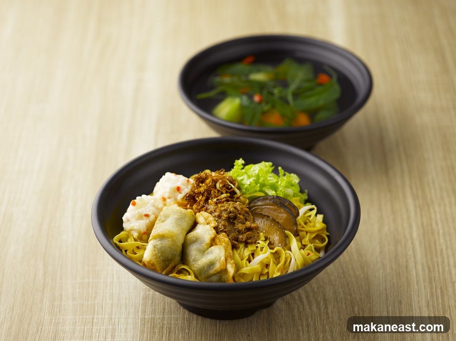 Noodles with Toppings and Soup