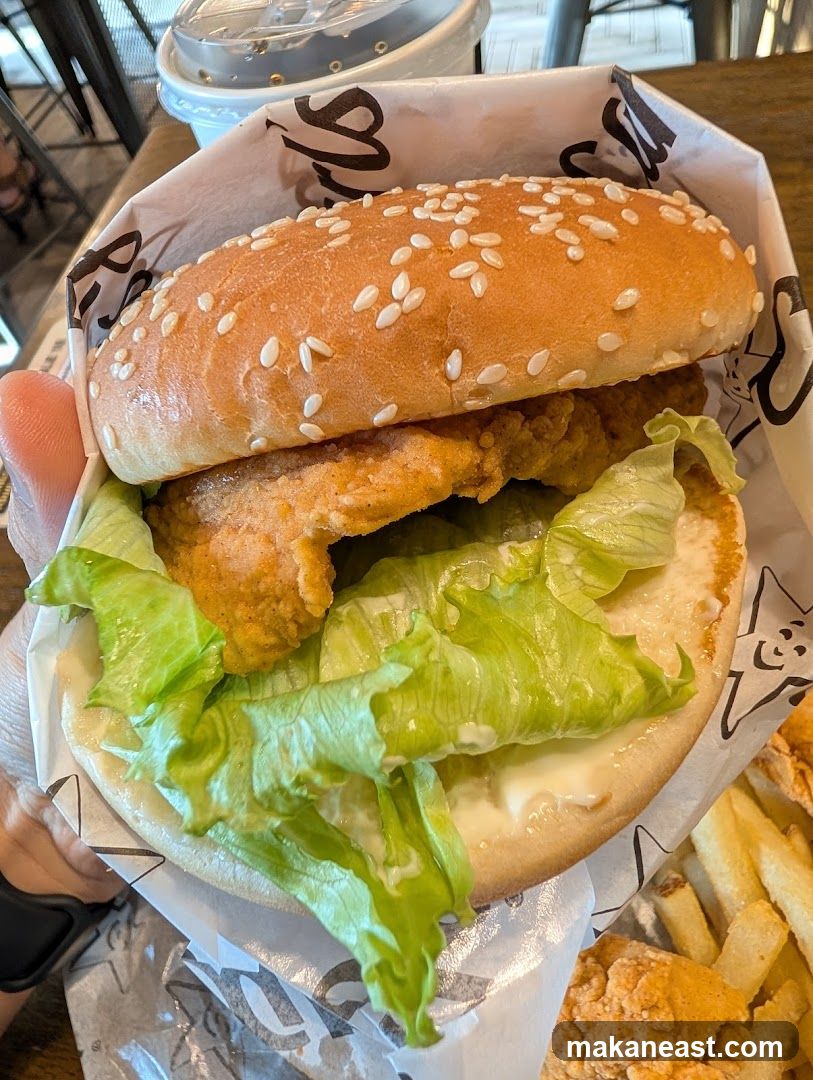 Chicken Sandwich and Fries