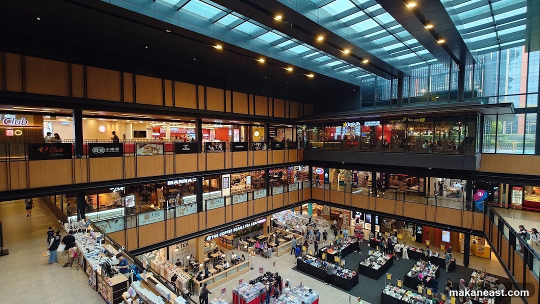 Multi-level shopping mall interior