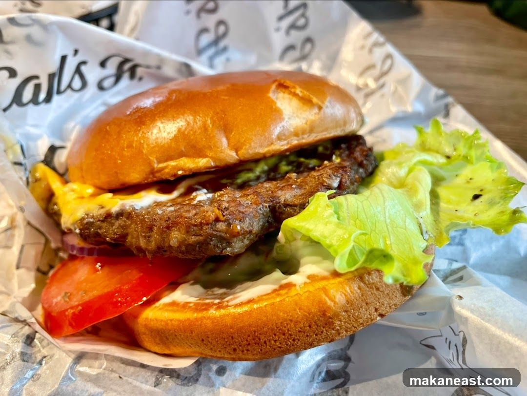 Burger with cheese and lettuce