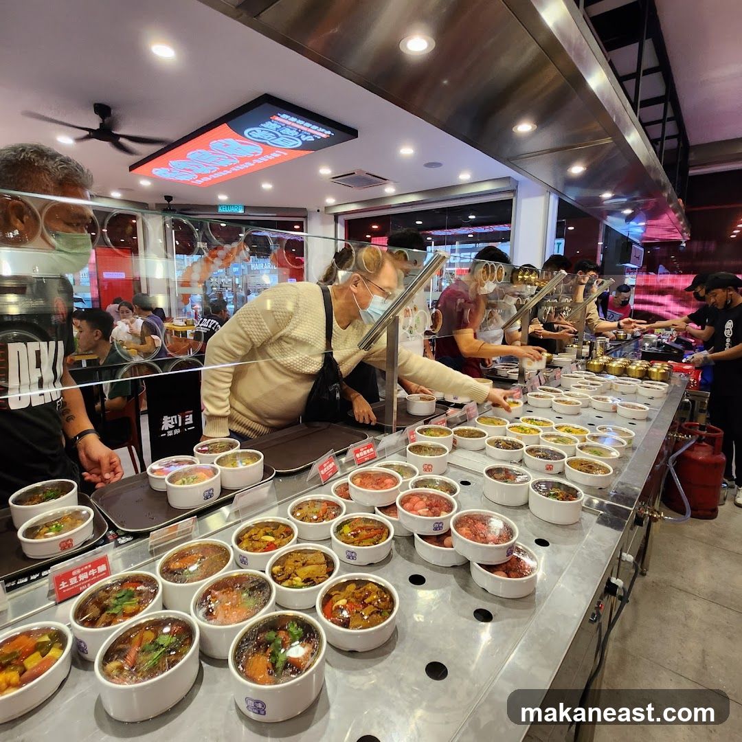 Self-service food counter