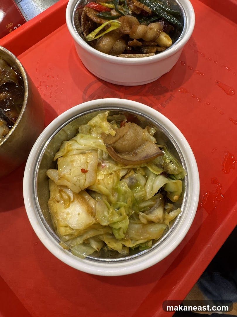 Dishes on a Red Tray