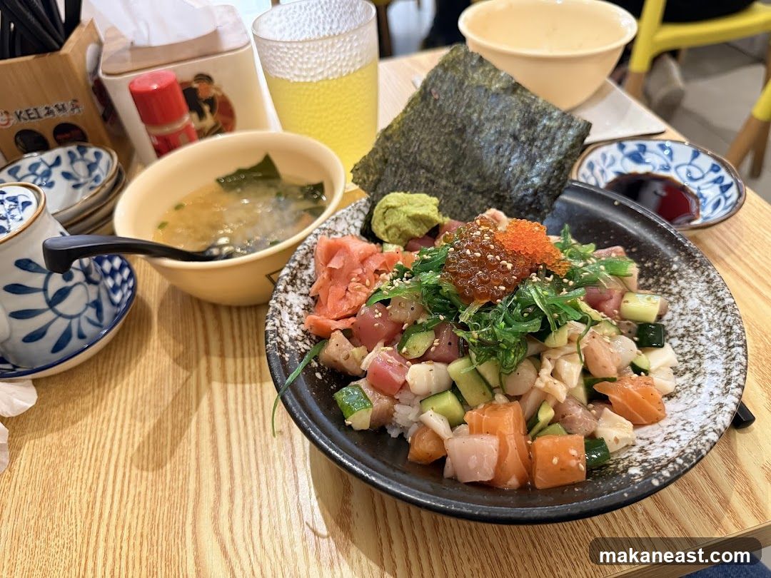 Sashimi Bowl with Miso Soup