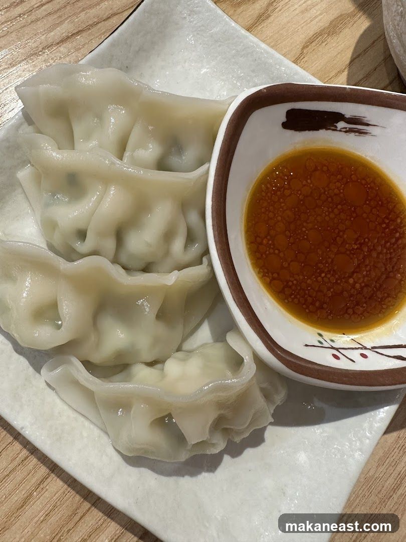 Steamed Dumplings with Dipping Sauce
