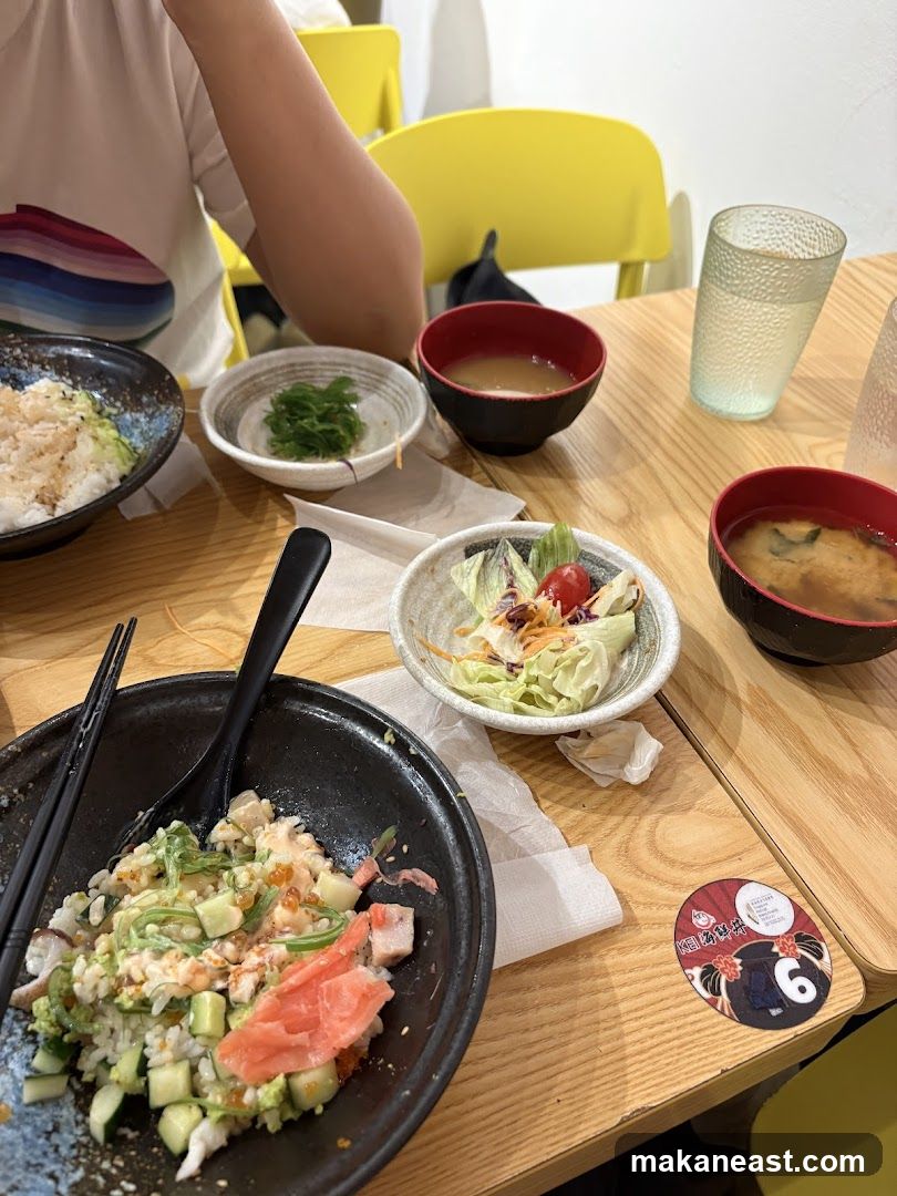Table with Japanese Food