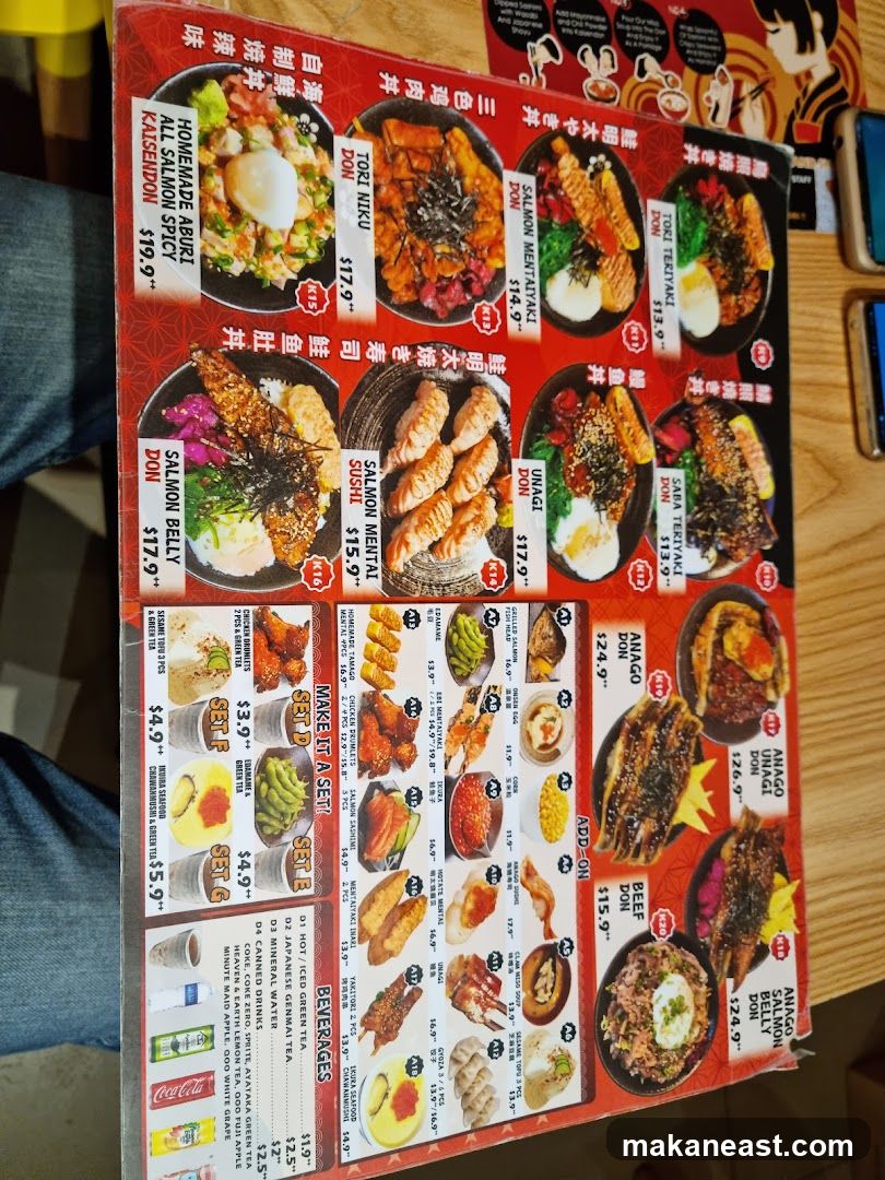 Japanese Food Menu