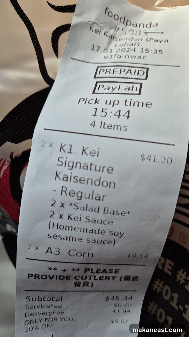 Foodpanda Receipt