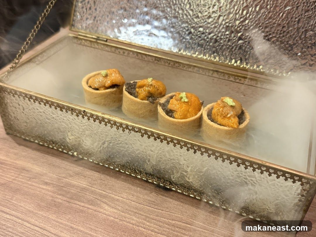 Four Sea Urchin Tartlets