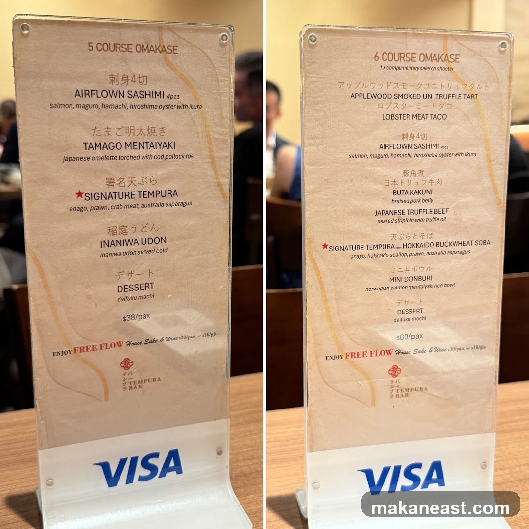 Omakase Menus