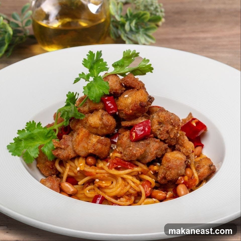 Spicy Fried Chicken Pasta