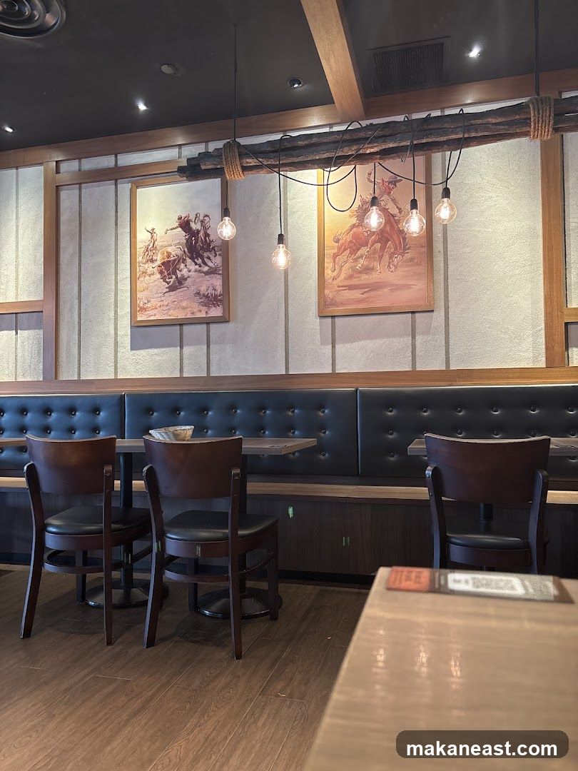 Restaurant Interior with Western Art
