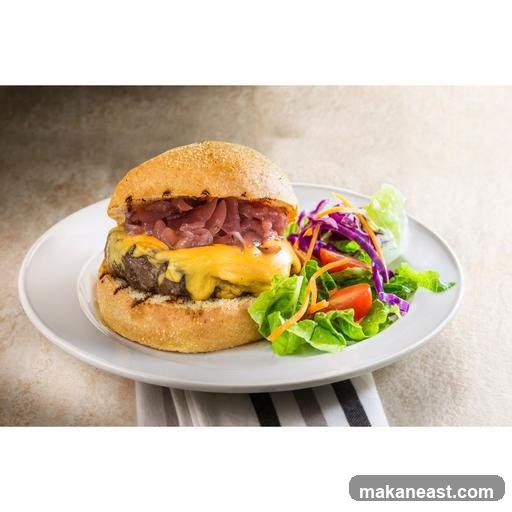 Cheeseburger with Salad