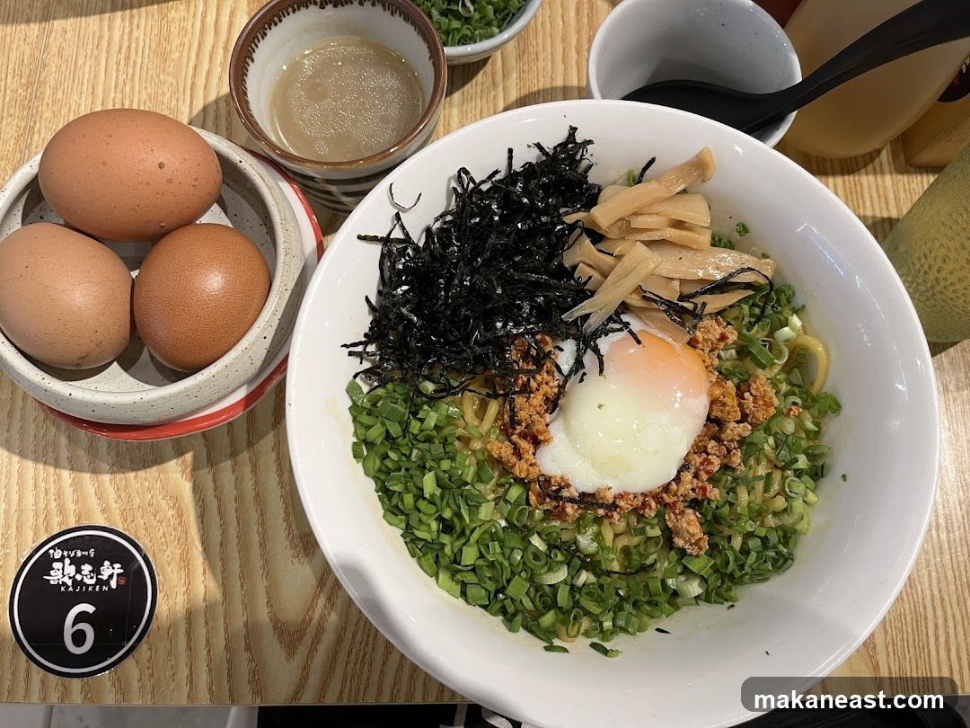 Ramen dish with eggs