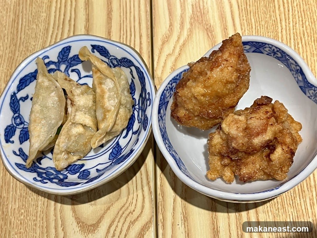 Fried Dumplings and Fried Chicken Bites