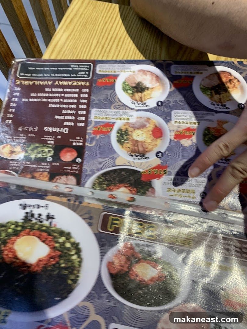 Ramen Menu