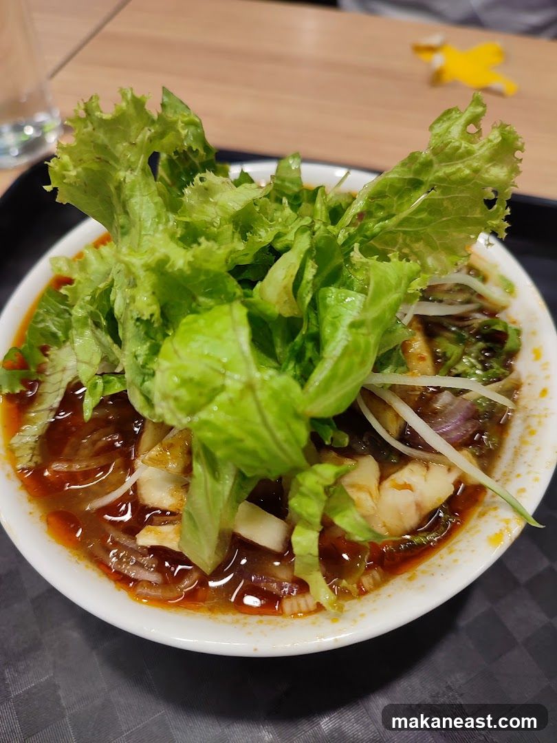 Noodle Soup with Lettuce