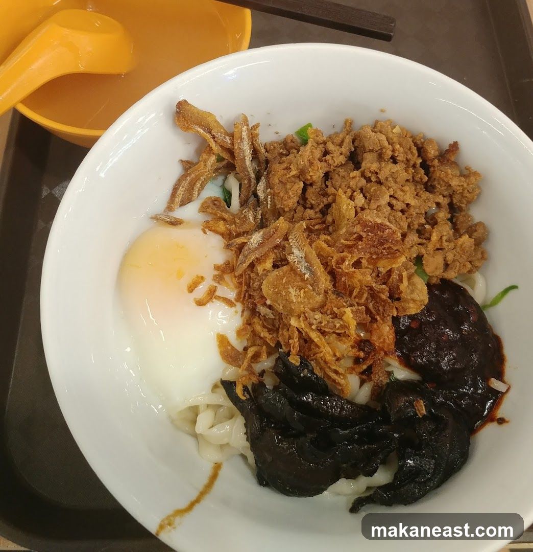 Noodle Dish with Egg and Toppings