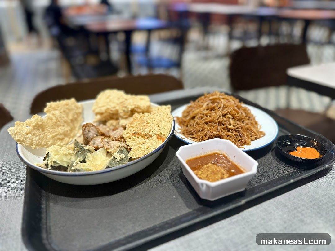 Fried Food Platter with Noodles