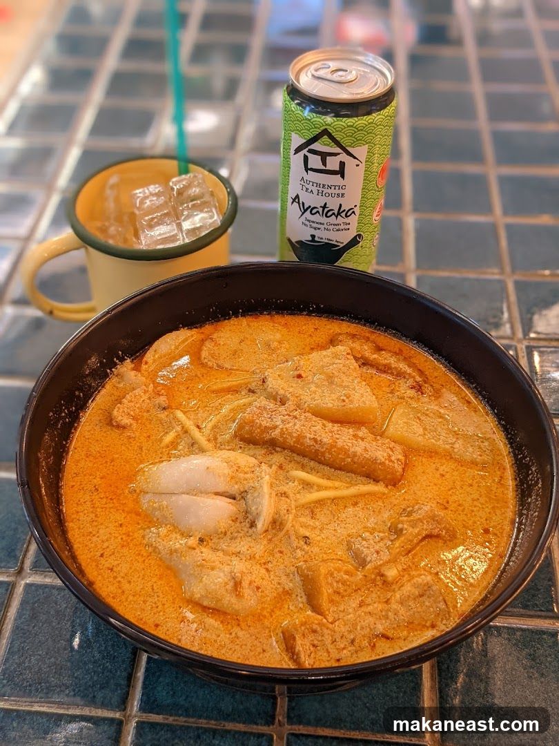 Curry Laksa with Ayataka Green Tea