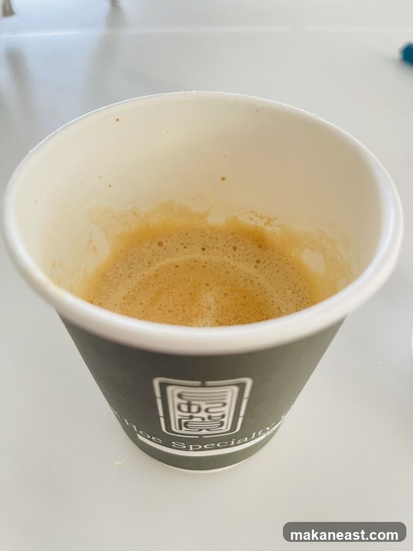 Coffee in a paper cup