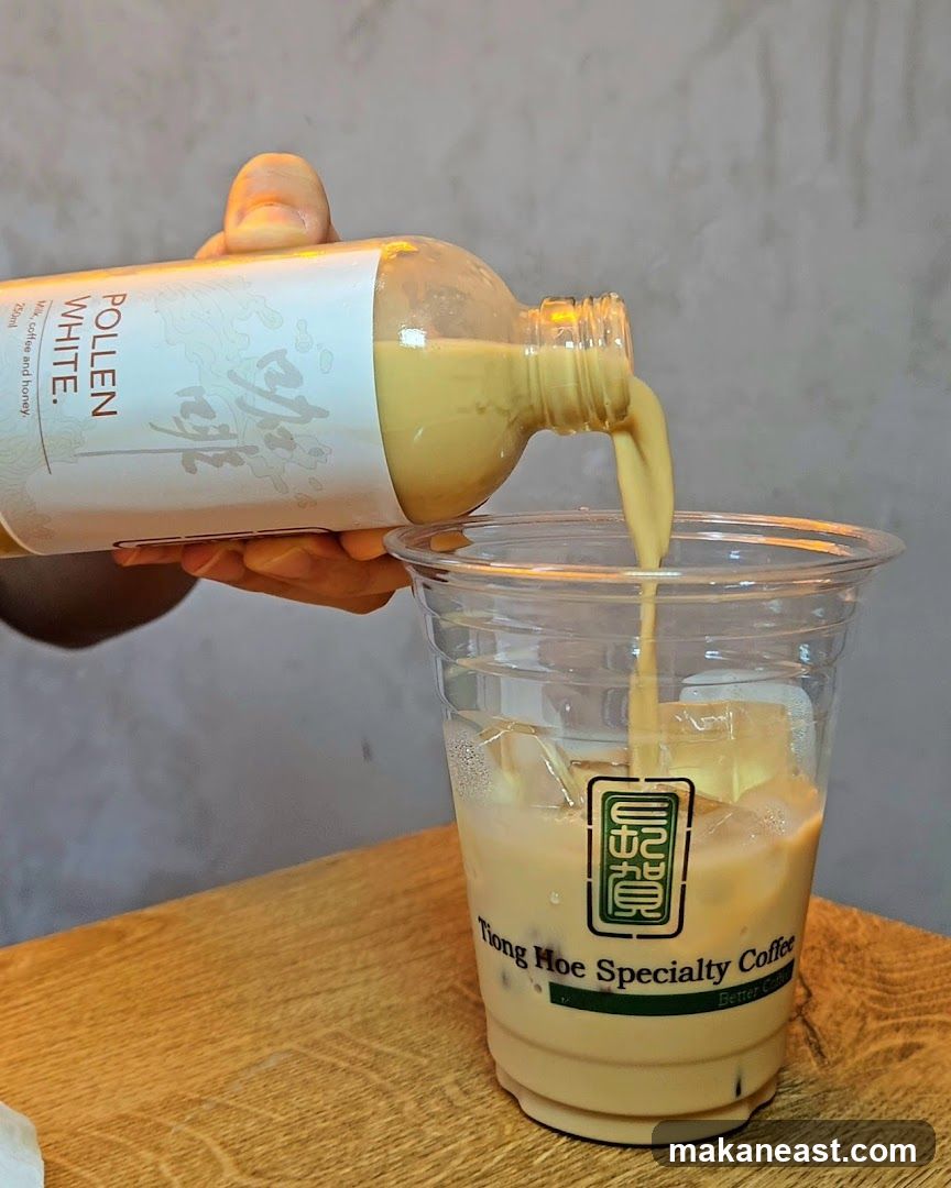Pouring Pollen White Drink