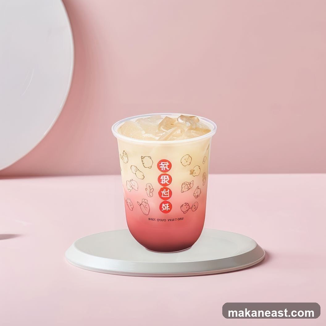 Layered Drink with Ice