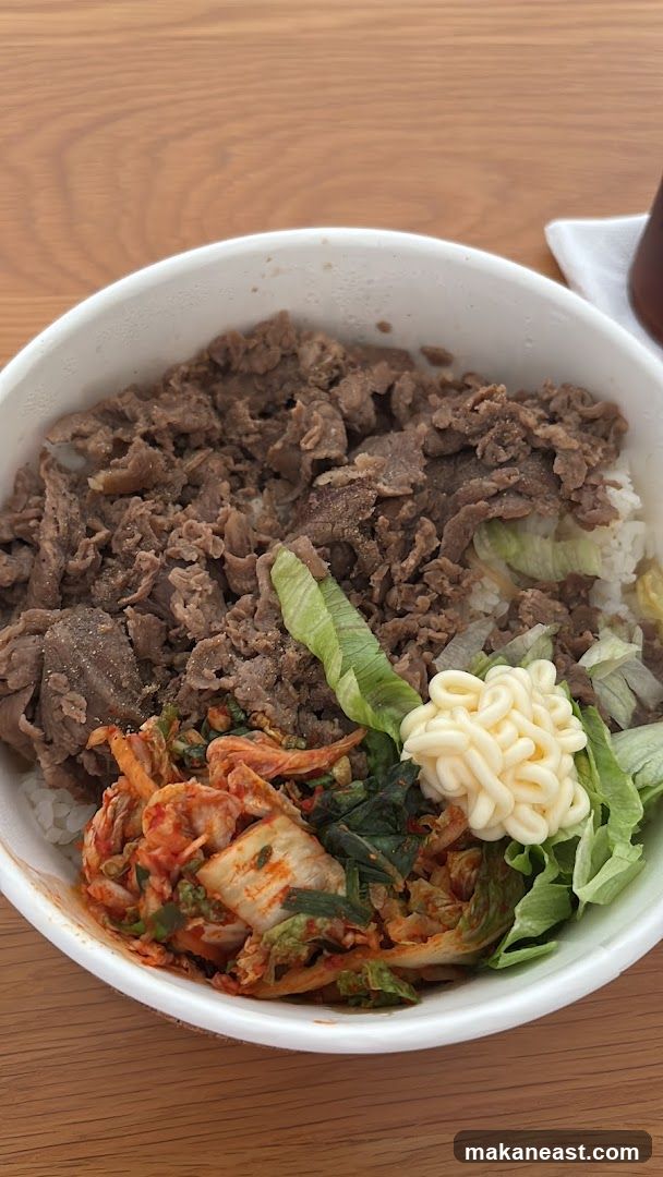 Beef and Rice Bowl with Kimchi