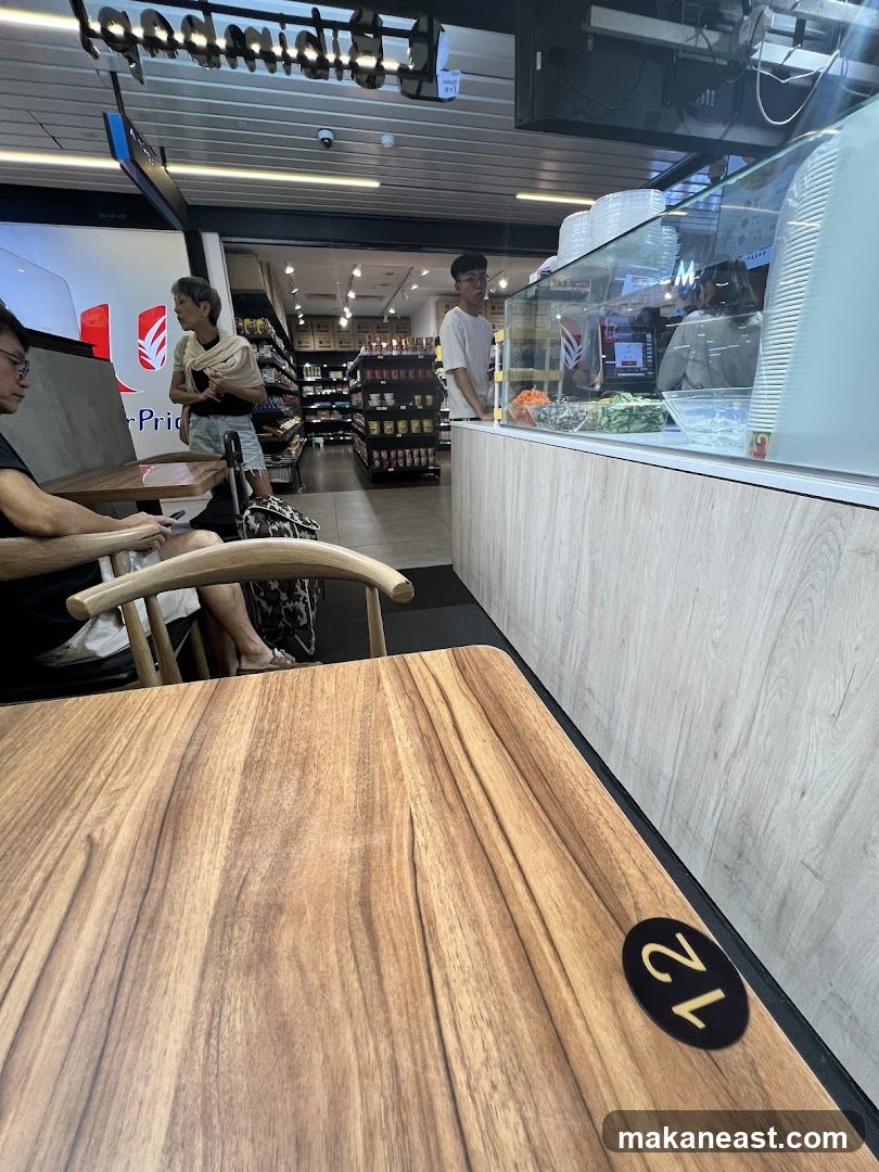 Interior of a food establishment