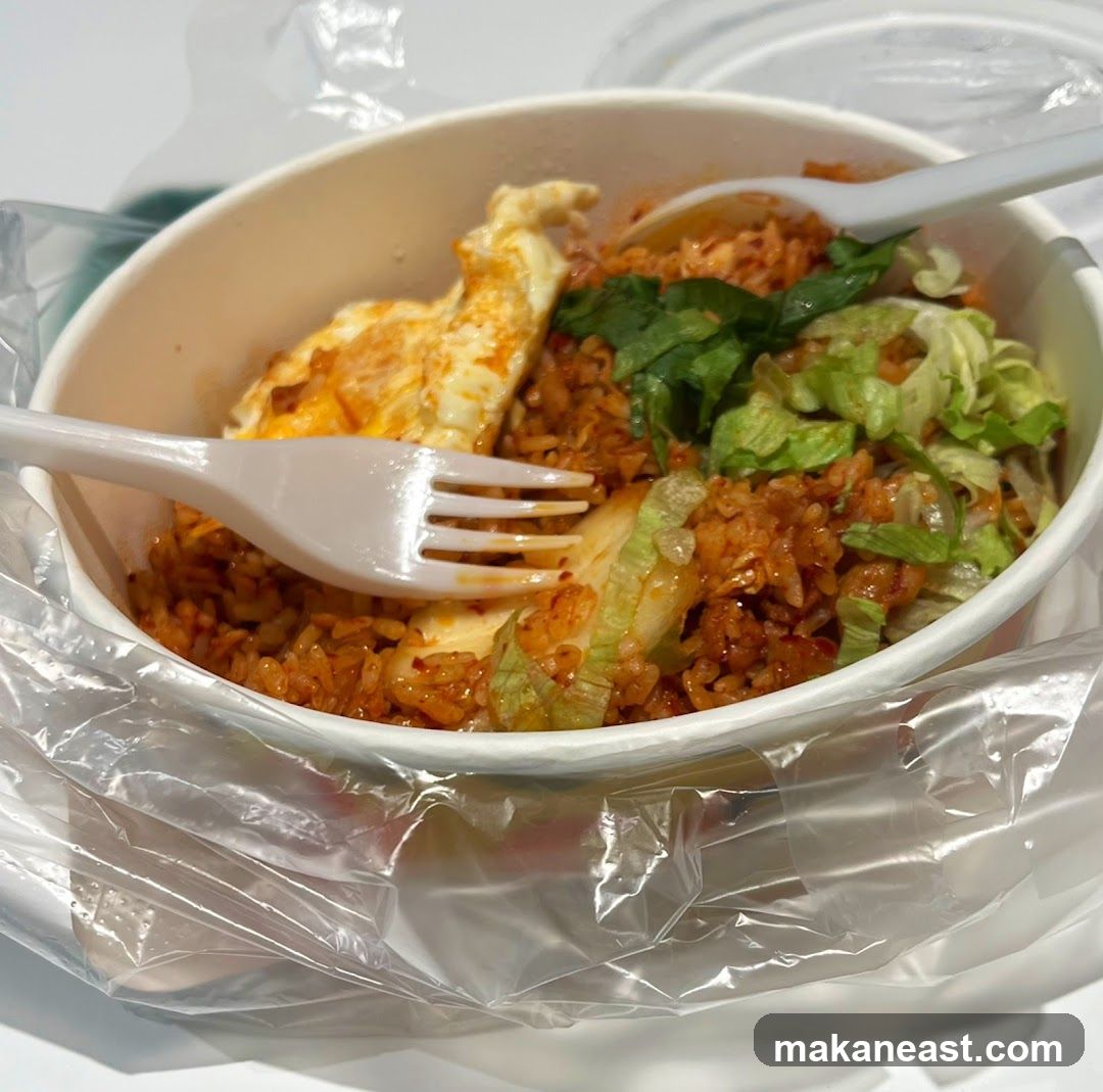 Fried Rice with Egg and Lettuce