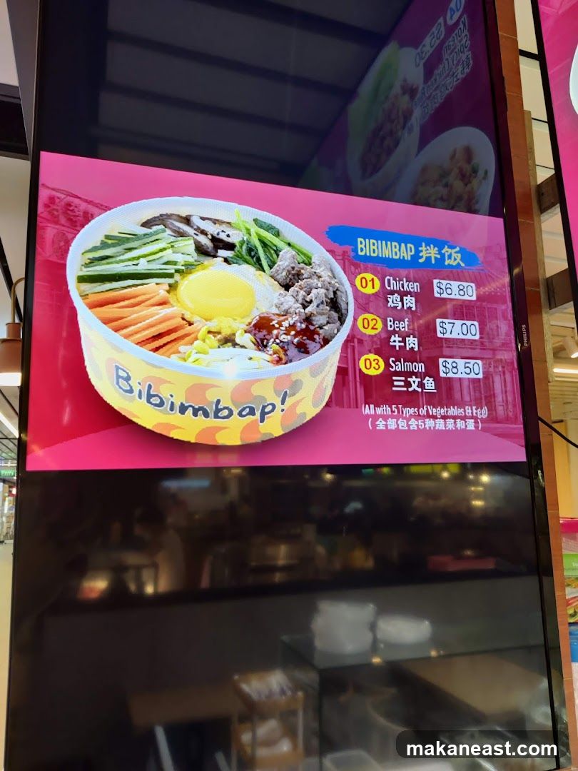 Bibimbap Menu