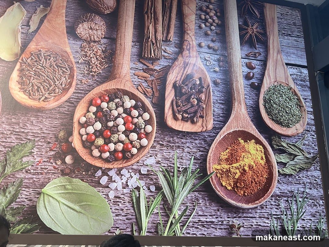 Spices on Wooden Spoons
