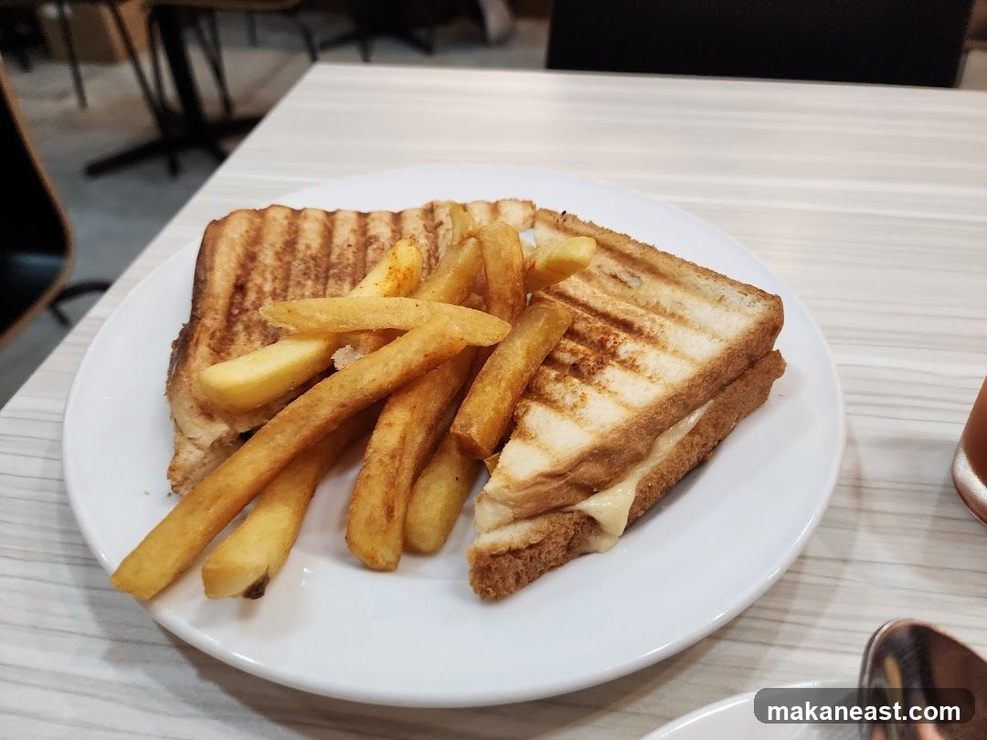 Grilled Cheese Sandwich and Fries