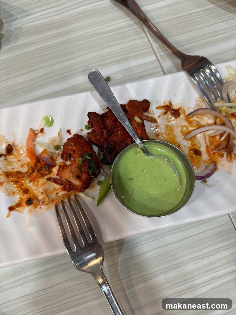 Partially Eaten Indian Food