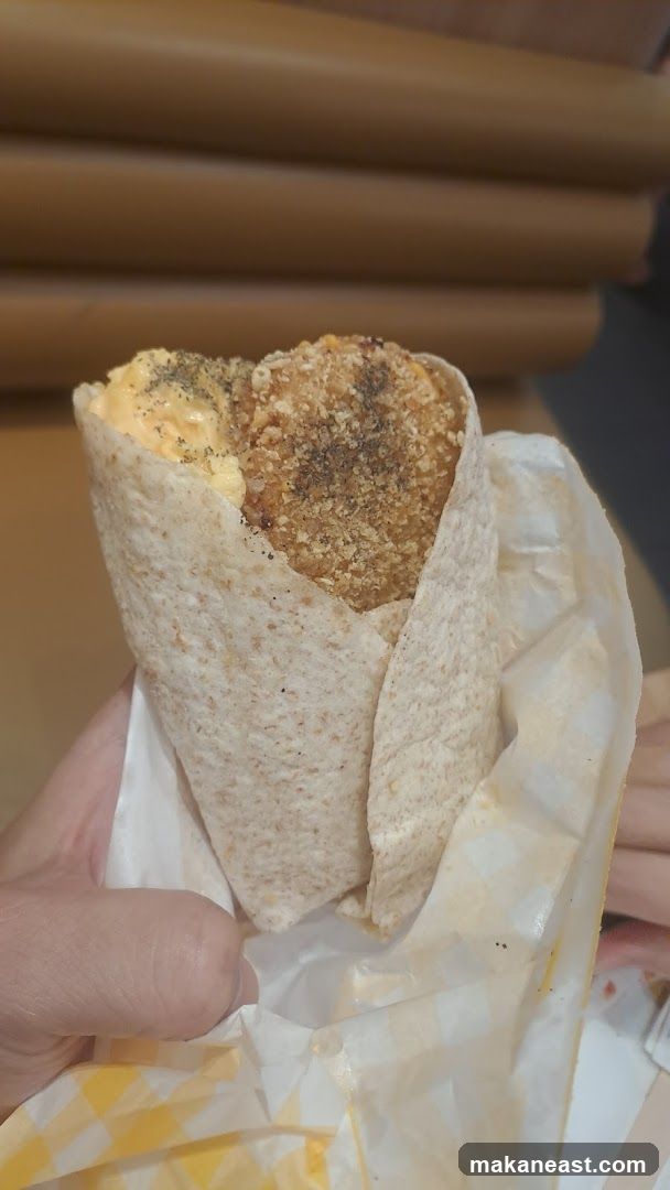Wrap with Fried Patty and Cheese