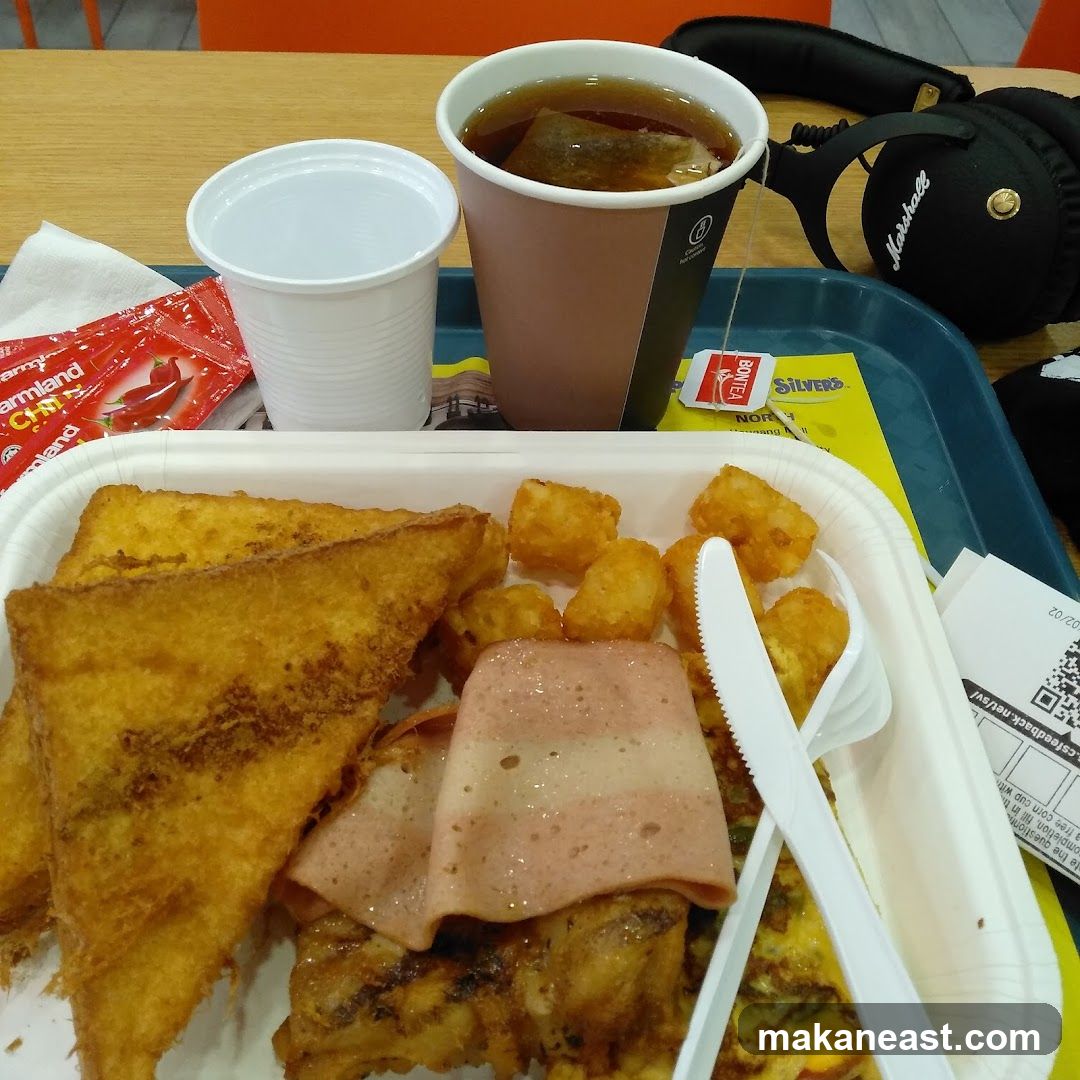 Breakfast Tray with Tea and Headphones