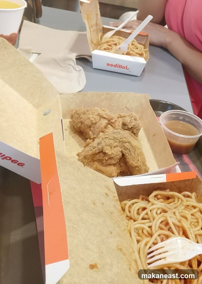 Fried Chicken and Spaghetti